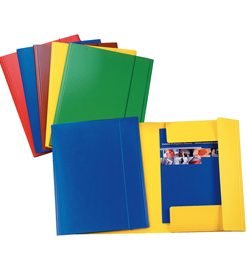 48367 - CARTELLINA C/ELASTICO C42 ROSSO 25X35CM PRESSPAN - Conf. da PZ. 5