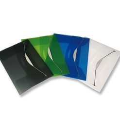49451 - CARTELLINA CON ELASTICO IN PPL TRASP. BLU FELLOWES - Conf. da PZ. 3