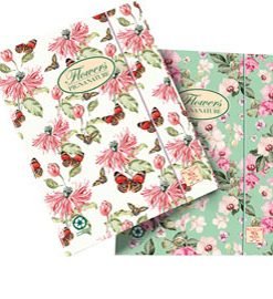 56705 - Cartella con elastico 26x34,5x0cm Pigna Nature Flowers - Conf. da PZ. 6