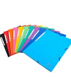71872 - CARTELLA CON ELASTICO 24x32CM MIX 10 COLORI CARTONCINO LUSTRE' 425gr - Conf. da PZ. 50
