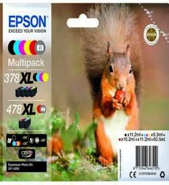 EPST379D4010 - CONF. 6 CARTUCCE INK MULTIPACK 1 PER COLORE 378XL + 478XL SCOIATTOLO - Conf. da PZ. 1