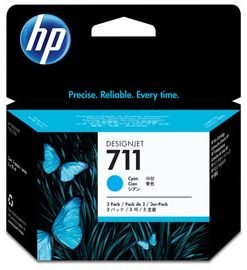 HPCZ134A - SCATOLA 3 CARTUCCE D'INCHIOSTRO HP 711DA 29 ML CIANO - Conf. da PZ. 1
