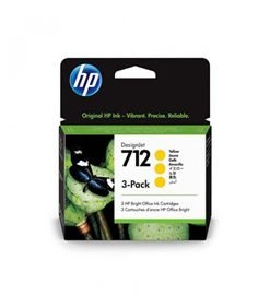 HP3ED79A - Confezione da 3 cartucce di inchiostro HP giallo DesignJet HP 712 da 29 ml - Conf. da PZ. 1